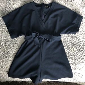 ASOS navy belted romper